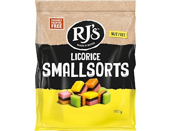 RJ'S SMALLSORTS LICORICE 180G