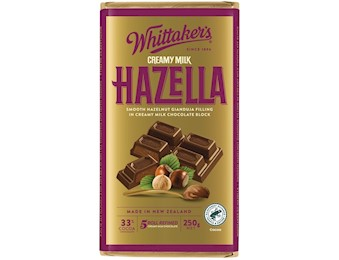 WHITTAKERS HAZELLA CREAMY MILK BLOCK 250G