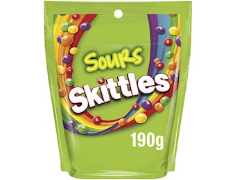 SKITTLES SOURS LARGE BAG 190G