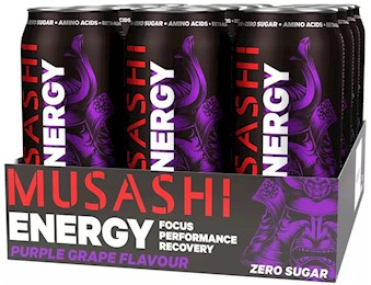 MUSASHI ENERGY GRAPE SUGAR FREE CAN 500ML