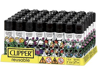 CLIPPER NATURAL SKULLS LIGHTER