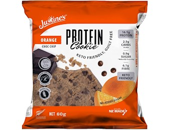 JUSTINE ORANGE DARK CHOC CHIP COOKIE 80G