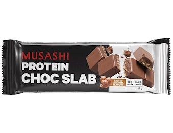 MUSASHI PROTEIN SALTED CARAMEL CHOC SLAB 58GX12