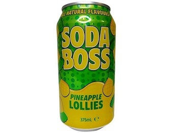 SODA BOSS PINEAPPLE LOLLIES 375ML 