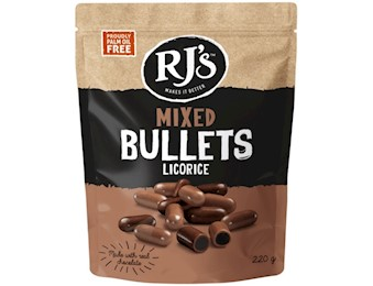 RJ'S D&M MIX LICORICE BULLETS 220G