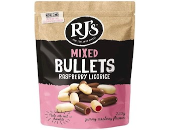 RJ'S M&W MIX RBERRY BULLETS 220G