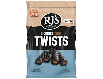 RJ'S Chocolate LICORICE TWISTS 280G