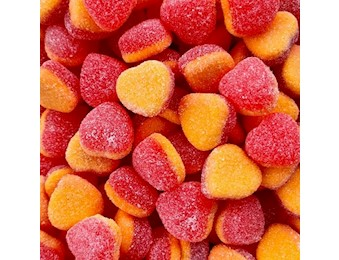 RAVAZZI SUGER PEACH HEARTS 1KG 