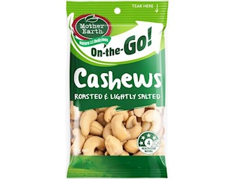 MOTHER EARTH LIGHTLY SALT CASHEWS 50G