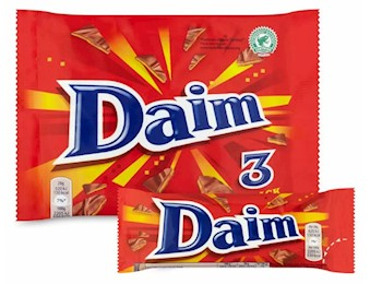 CADBURY DAIM CHOC BAR 3PK X24 (3X28G)