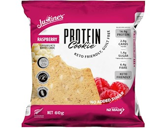 Justines RAS/WHITE CH PROTEIN COOKIE 64G