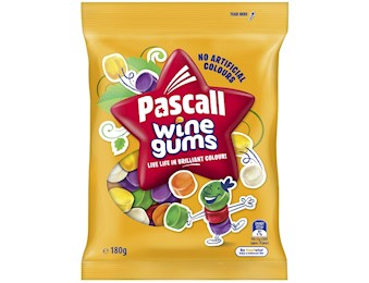 PASCALL WINE GUMS F/PK 180G