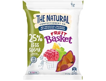 The Natural Confectionery Co FRUIT BASKET REDU SUGAR 220G