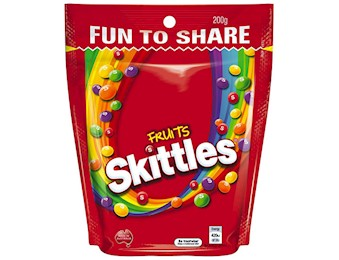 SKITTLES FRUITS LARGE BAG 250G