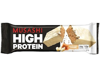 MUSASHI PROTEIN WHITE CHOCOLATE CARAMEL 90G