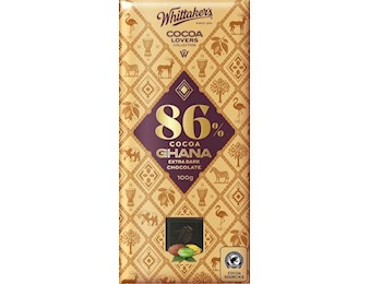 WHITTAKERS 86% COCOA GHANA DARK 100G