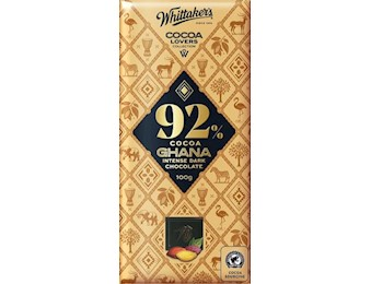 WHITTAKERS 92% COCOA GANA DARK 100G