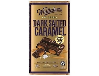 WHITTAKERS DARK SALTED CAR 62% Block 250G