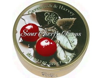 CAVENDISH AND HARVEY SOUR CHERRY DROPS TIN 200G 