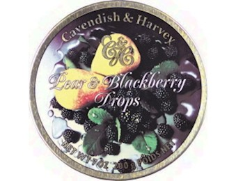 CAVENDISH AND HARVEY PEAR &BLACKBERRY DROP S/FREE TIN 200G