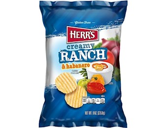 HERR'S CREAMY RANCH HABANERO POTATO CHIPS 170G