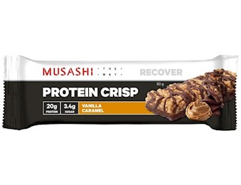 MUSASHI VANILLA CARAMEL WAFER BAR 40G