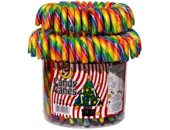 MM CANDY CANES RAINBOW 28G