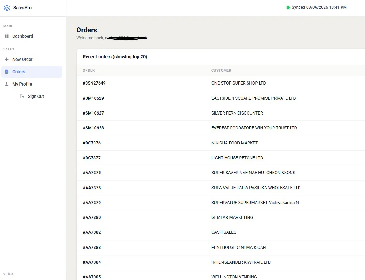 Sales Order Powerhouse SalesPro App 1